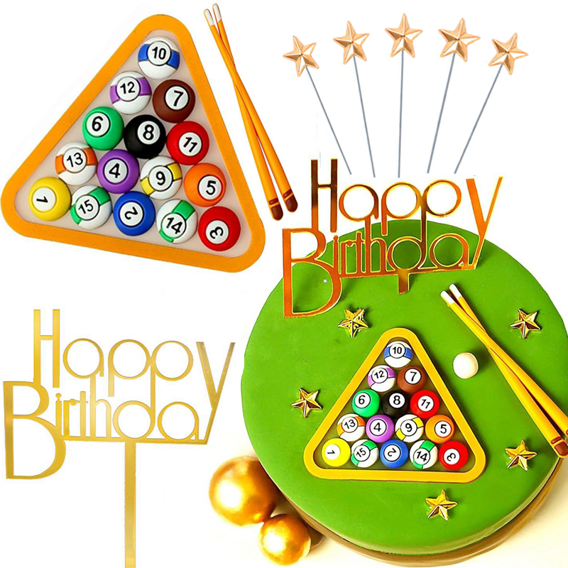 Table Tennis Games - Billiard Ball Cake Decoration Boy Kid