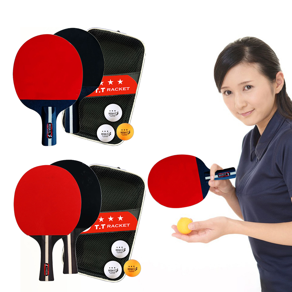 Table Tennis Racket 2 Rackets  - đánh giá và giá Table Tennis How To Play