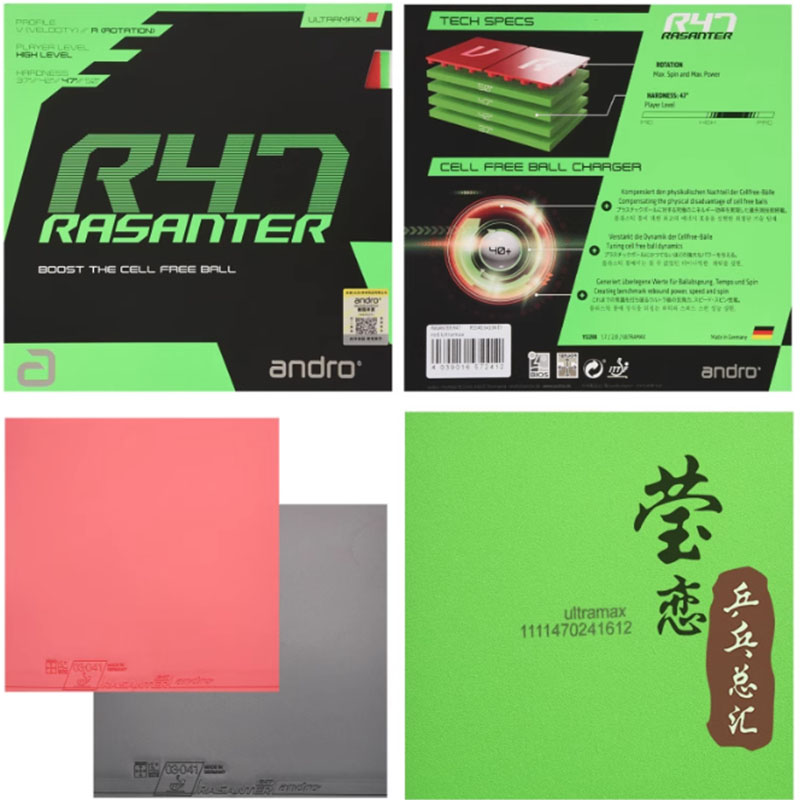 Andro Rasanter R45 47 50 C45 4 - đánh giá và giá Table Tennis Games