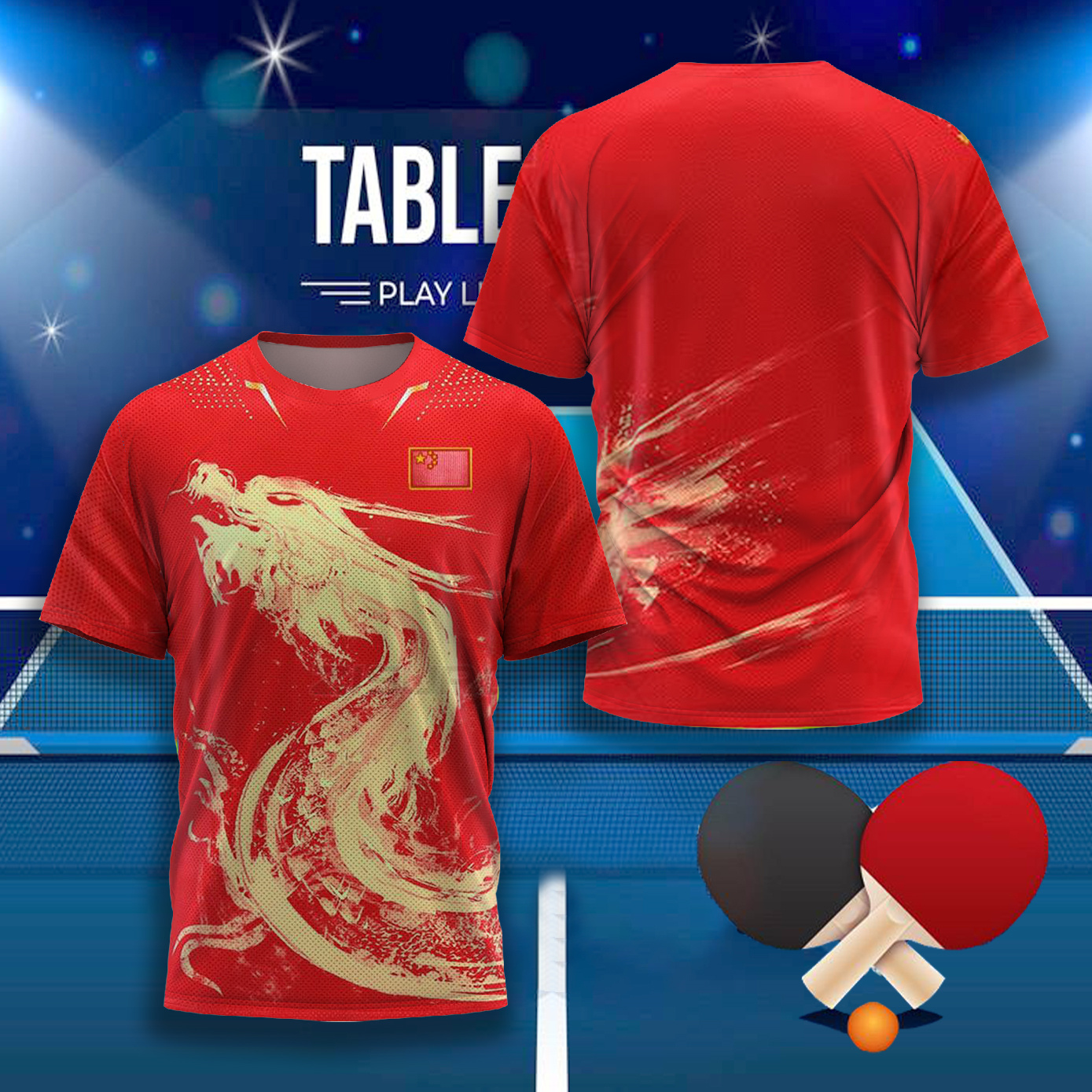 CHINA Dragon Table Tennis Grap - đánh giá và giá Table Tennis Uniform