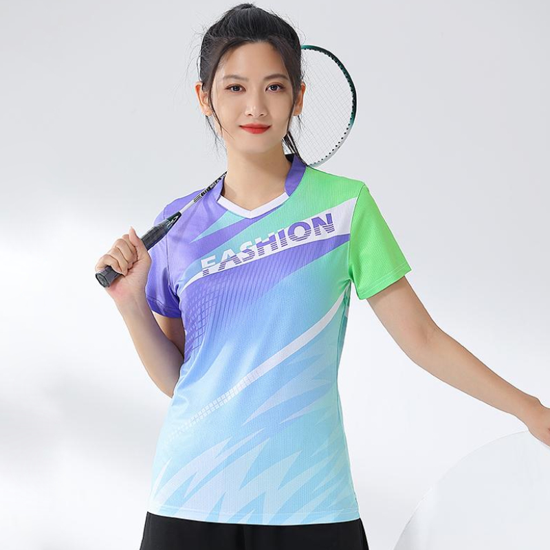 Women Badminton Shirt Print Go - đánh giá và giá Table Tennis Uniform